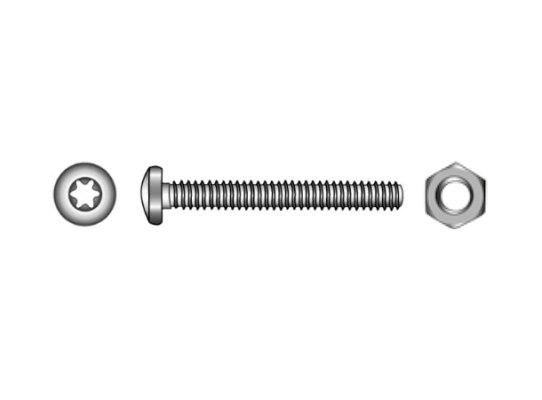 Blister Tornillo con Tuerca ISO 14583 + DIN 934