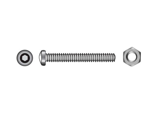 Blister Tornillo con Tuerca ISO 7380-1 + DIN 934