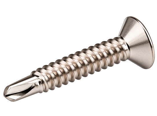 Cross recessed (Phillips H) flat countersunk head drilling screw DIN 7504