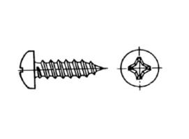 AISI 316 DIN 7981 Blister Recessed Head Screw