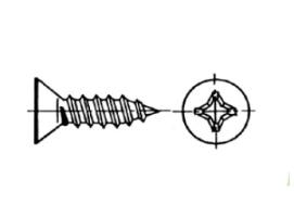 AISI 316 DIN 7982 Blister Slotted Head-Self Screw