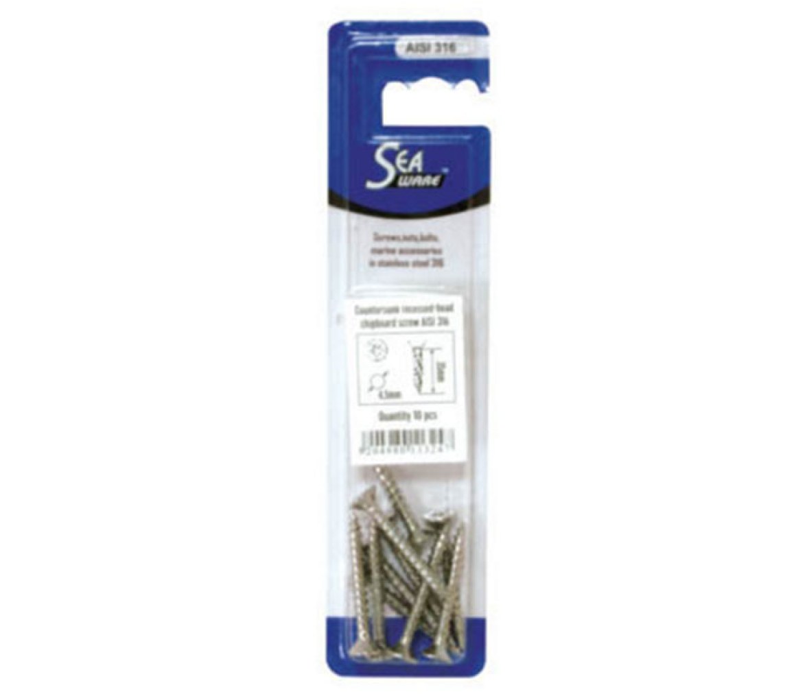 Tornillo Rosca Chapa Cabeza Avellanada Aisi 316 DIN 7983 Blister