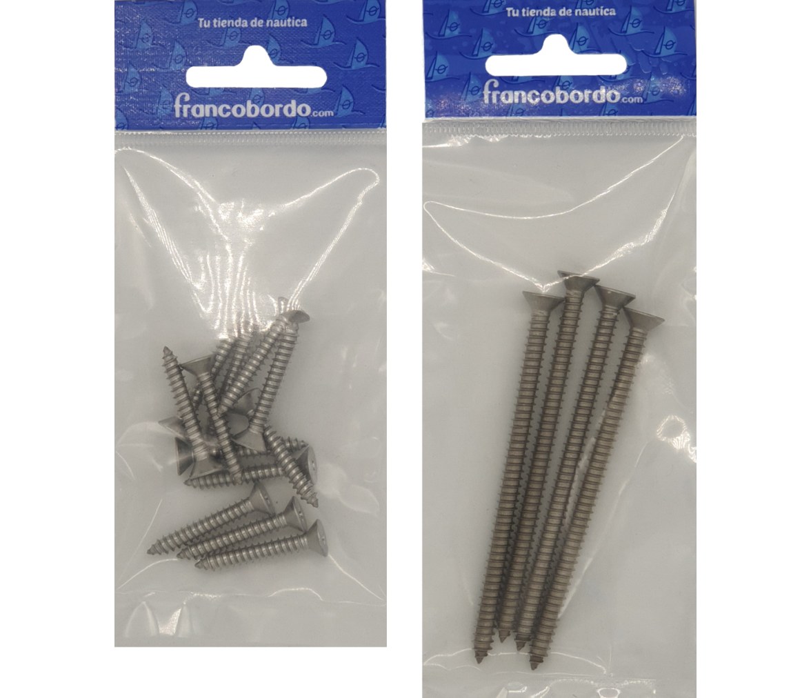 AISI 316 DIN 7982 Blister Slotted Head-Self Screw