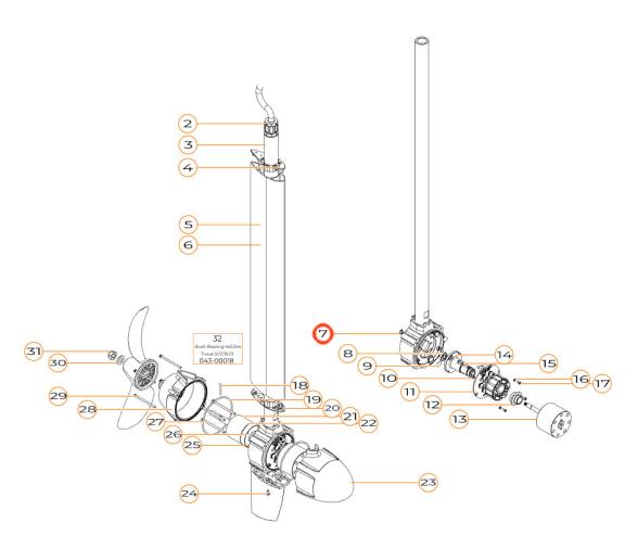 Torqeedo Retén del Eje 14 x 22 x 4