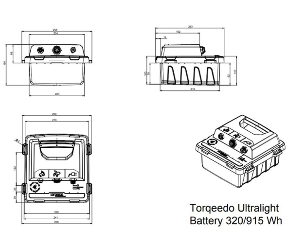 Torqeedo Replacement Battery 320 Wh Ultralight 403