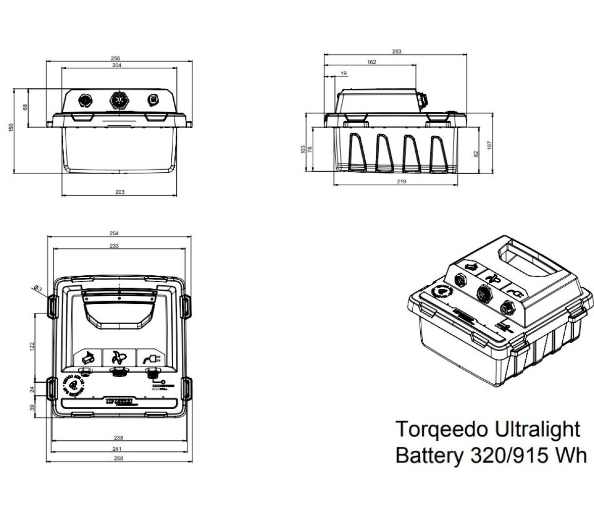 Torqeedo Motor Electrico Ultralight 403AC (915Wh)