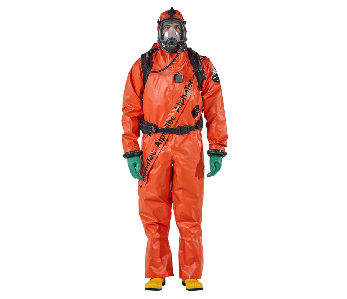 Traje químico Gas Tight, AlphaTec, TR, tipo ligero, XL, naranja