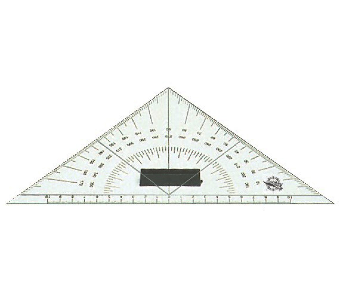 Transportador de Angulo Triangular Plexiglass