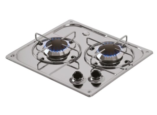 Can Cocina de Acero Inoxidable con 2 Quemadores SR