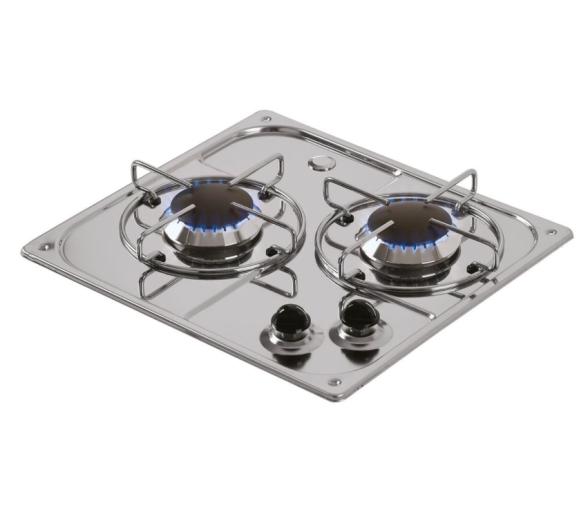 Can Cocina de Acero Inoxidable con 2 Quemadores SR