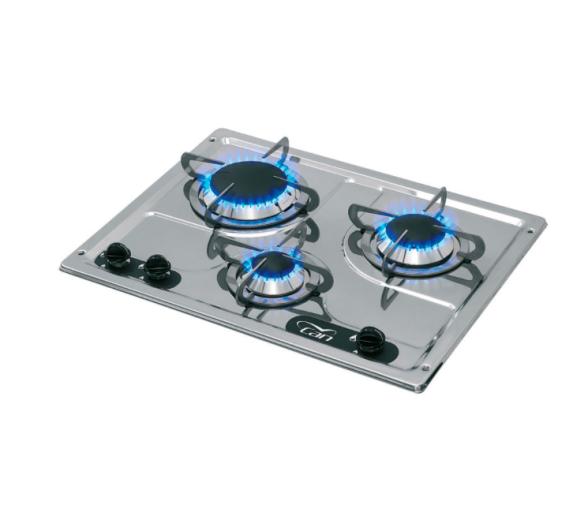 Can Cocina de Acero Inoxidable con 3 Quemadores