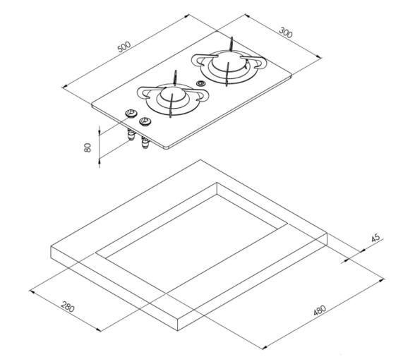 Can Cocina de Gas Modelo PV1357