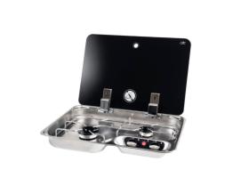 Can Cocina de Gas con Tapa de Cristal