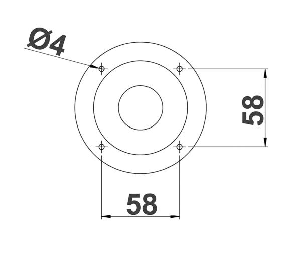 Trem Contenedor para Ducha Empotrable 70 mm