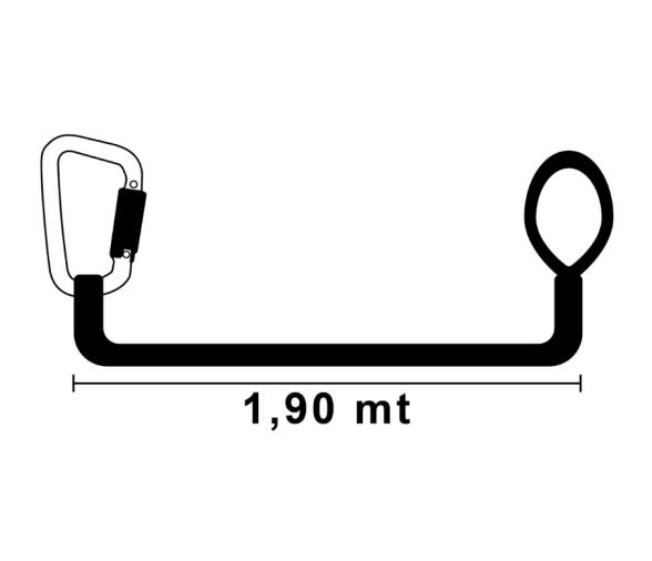 Trem Línea de Vida 2 Mosquetones