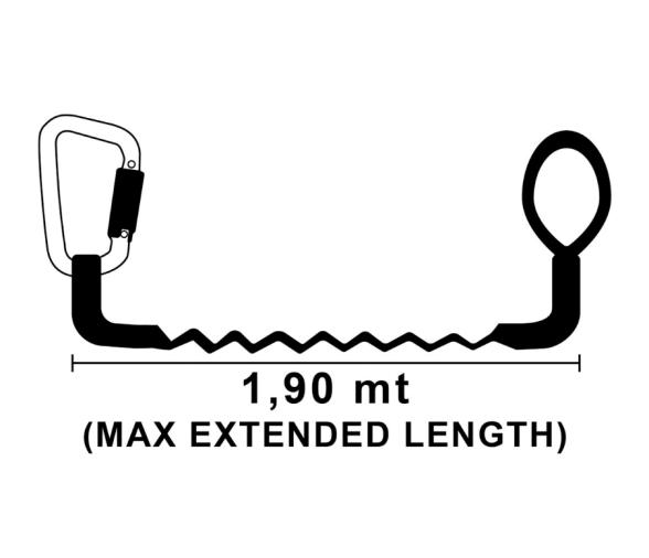 Trem Línea de Vida Elástica 2 Mosquetones