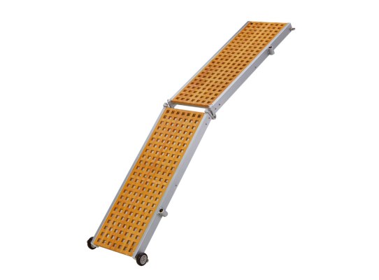 Trem Pasarela Plegable con Reja de Madera