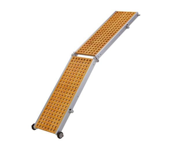 Trem Pasarela Plegable con Reja de Madera