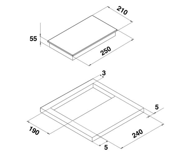 Trem Placa de Inducción Mini