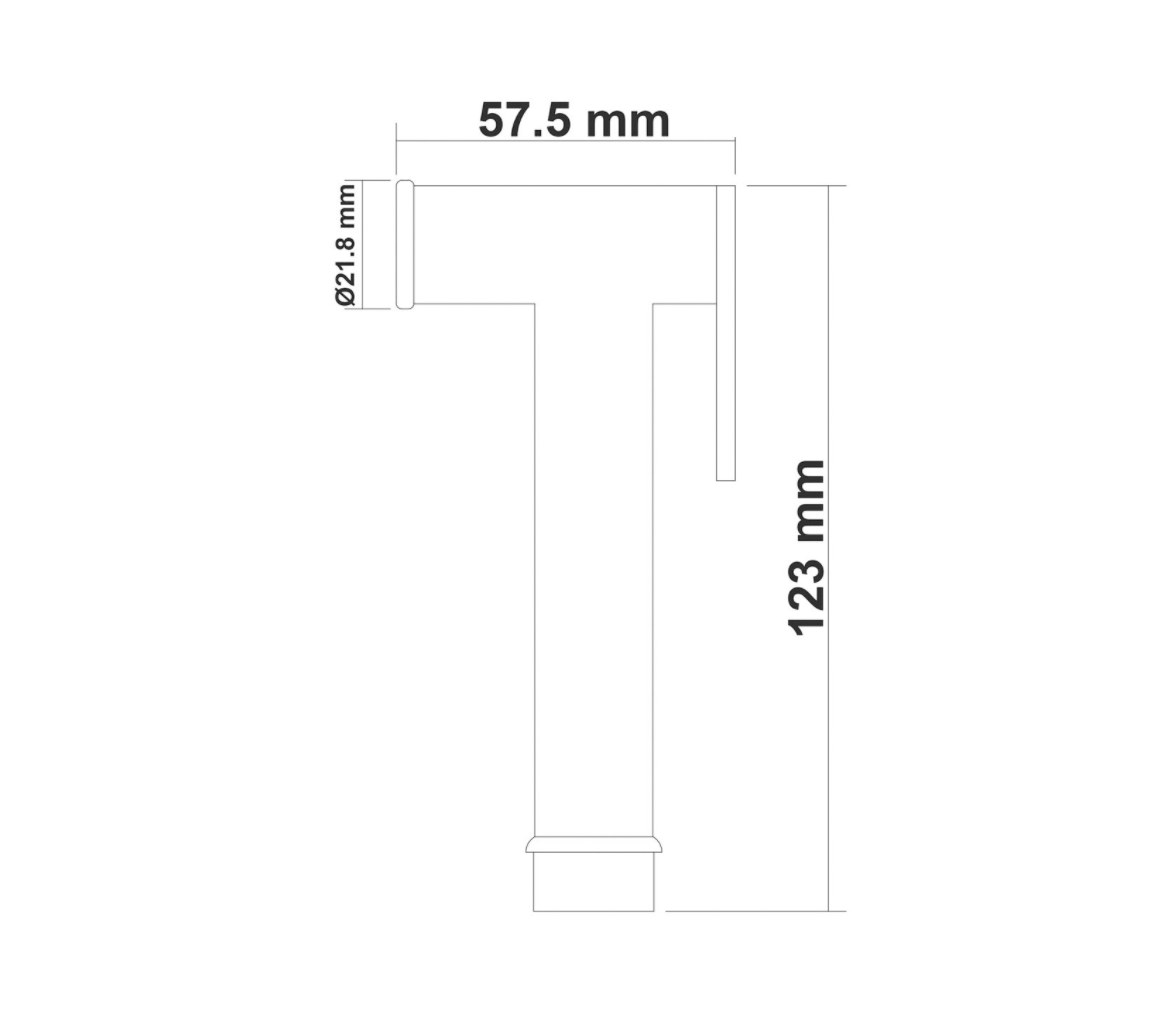 Trem Pulsador de Ducha 123mm