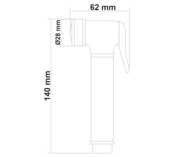 Trem Pulsador de Ducha 140mm