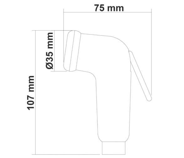 Trem Pulsador de Ducha Blanco