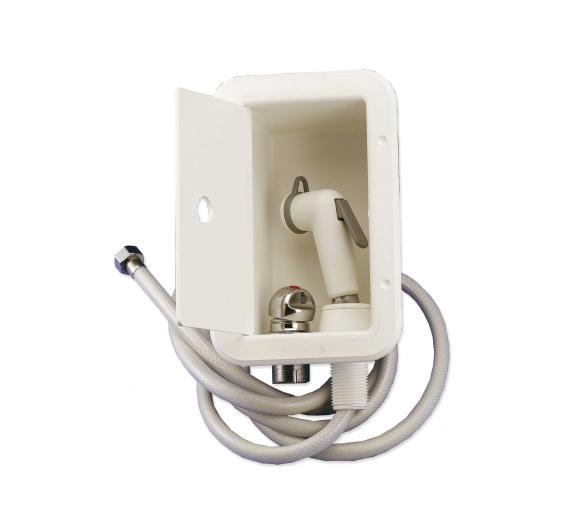 Caja con Pomo de Ducha Tubo y Mezclador