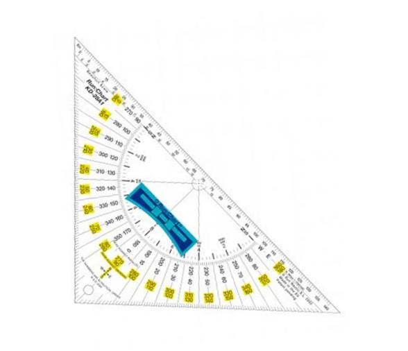 Triangulo Bicolor con Numeracion Adicional