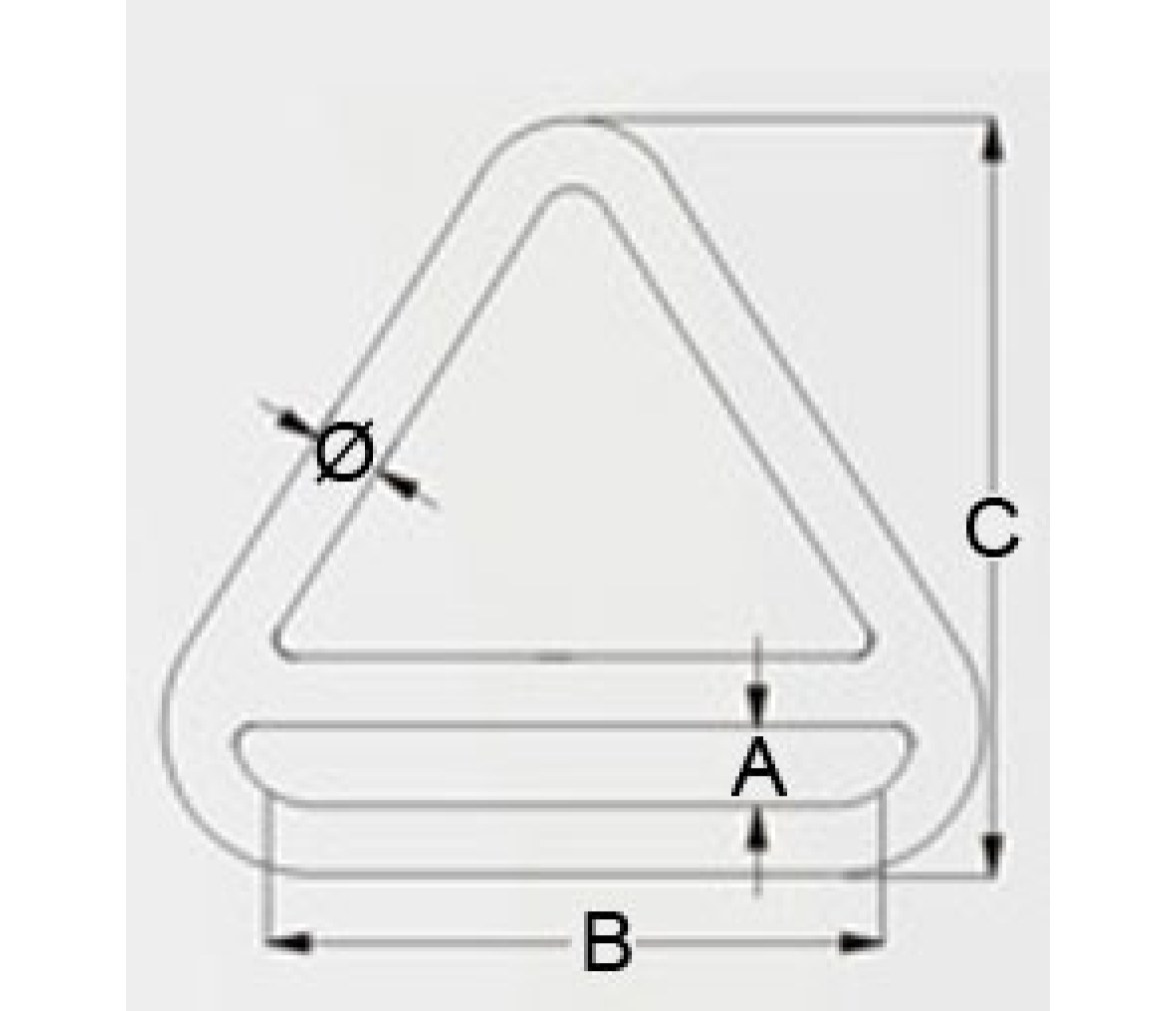 Triangulo con Travesaño Inox 316 Vinox