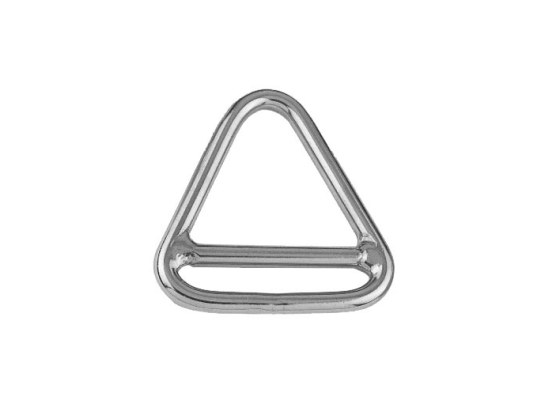 TRIANGLE RING WITH CROSS INOX 316 VINOX