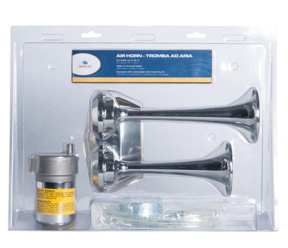 Trompeta 2 Bocinas de Laton Cromado con Compresor