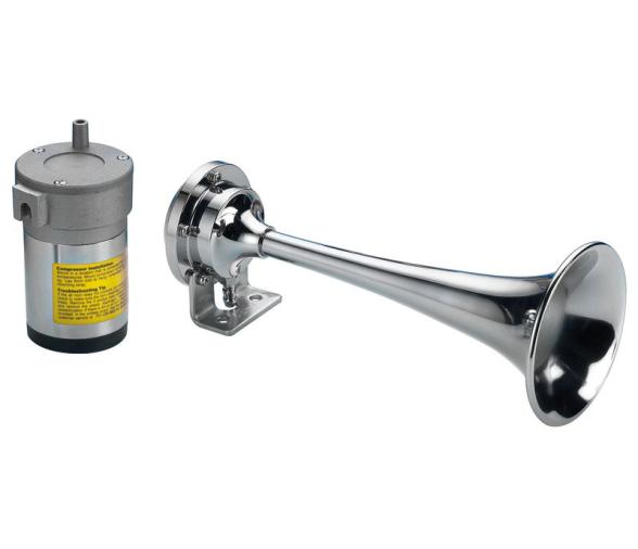 Trompeta Bocina de Laton Cromado con Compresor