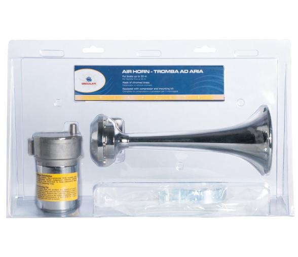 Trompeta Bocina de Laton Cromado con Compresor