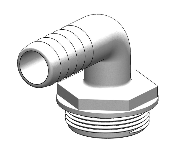 Trudesign Racor 90º  Aquavalve Blanco