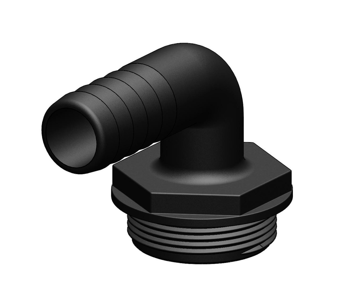 Trudesign Racor 90º  Aquavalve Negro