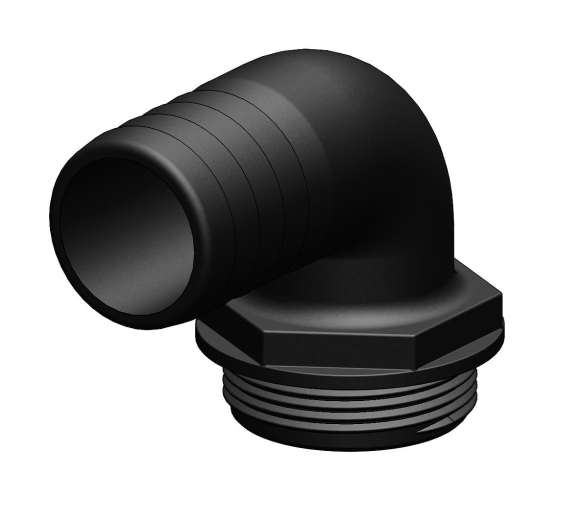 Trudesign Racor 90º  Aquavalve Negro