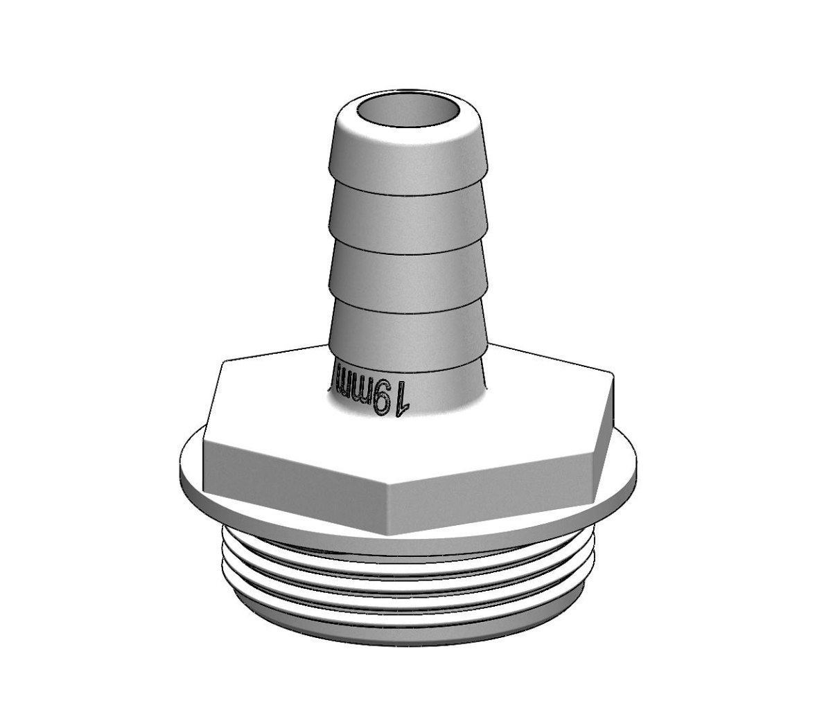 Trudesign Racor Recto  Aquavalve Blanco