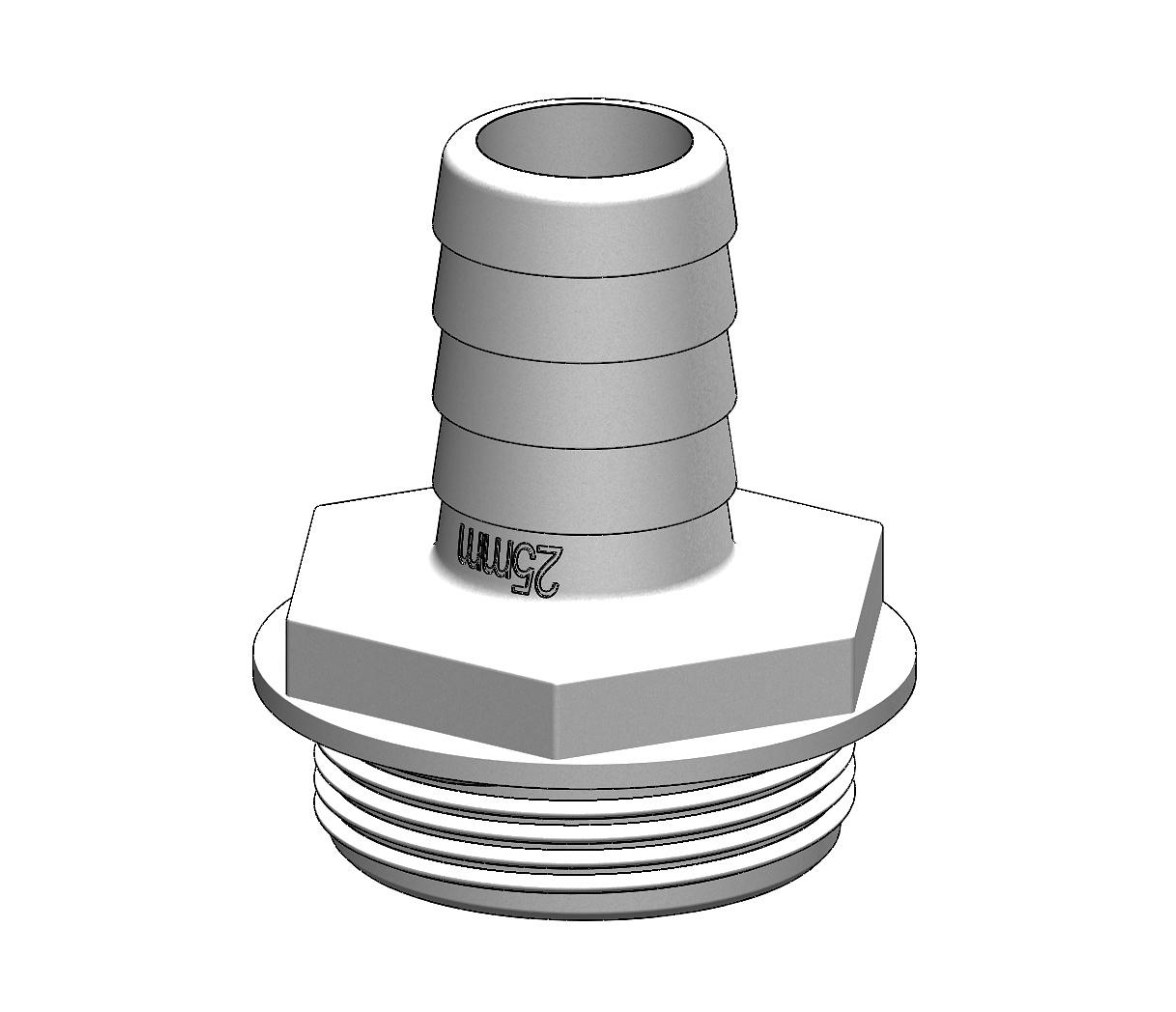 Trudesign Racor Recto  Aquavalve Blanco