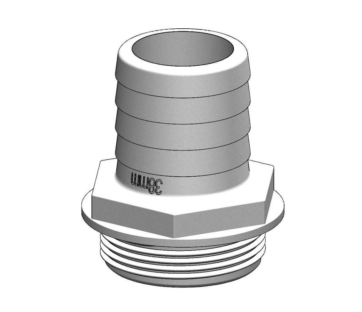 Trudesign Racor Recto  Aquavalve Blanco