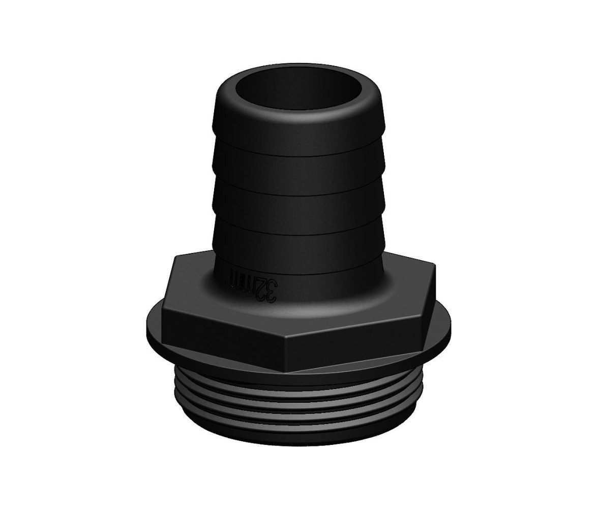 Trudesign Racor Recto  Aquavalve Negro