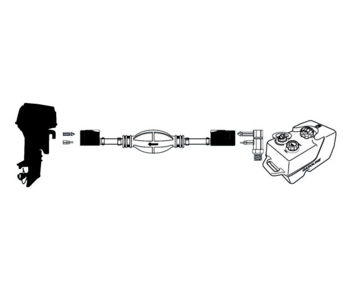 Tubo Combustible con Bomba y Conectores Mercury Mariner