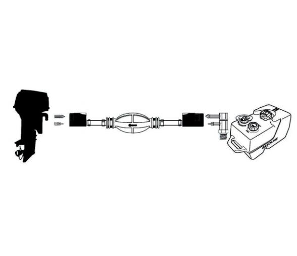 Tubo Combustible con Bomba y Conectores Mercury Mariner