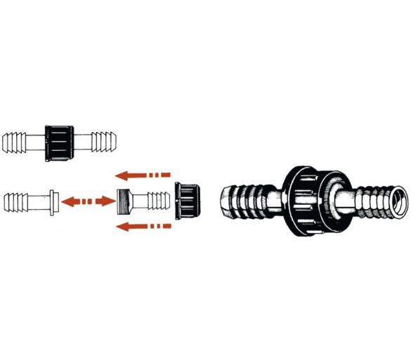 Tubo Union Manguera Nylon Cilindrica