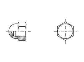 Tuerca Ciega Hexagonal en Acero Inoxidable Trem