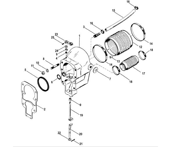 Tuerca de bloqueo H2C Mercury Quicksilver 11-859116