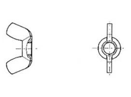 Wing Nut in Stainless Steel Screw