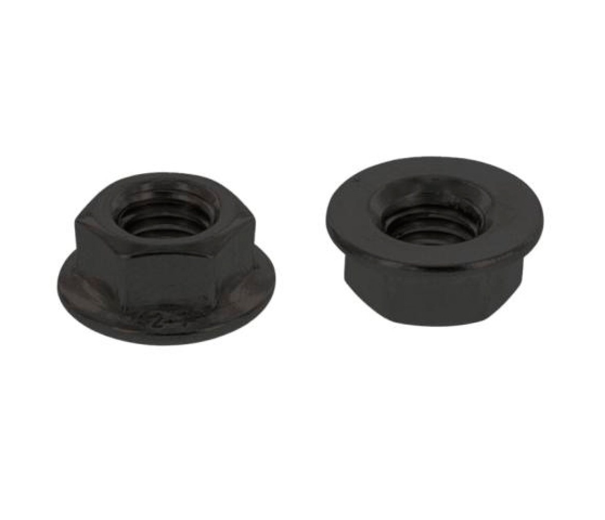 Tuerca Inox Negro Hexagonal con Collar Liso DIN 6923