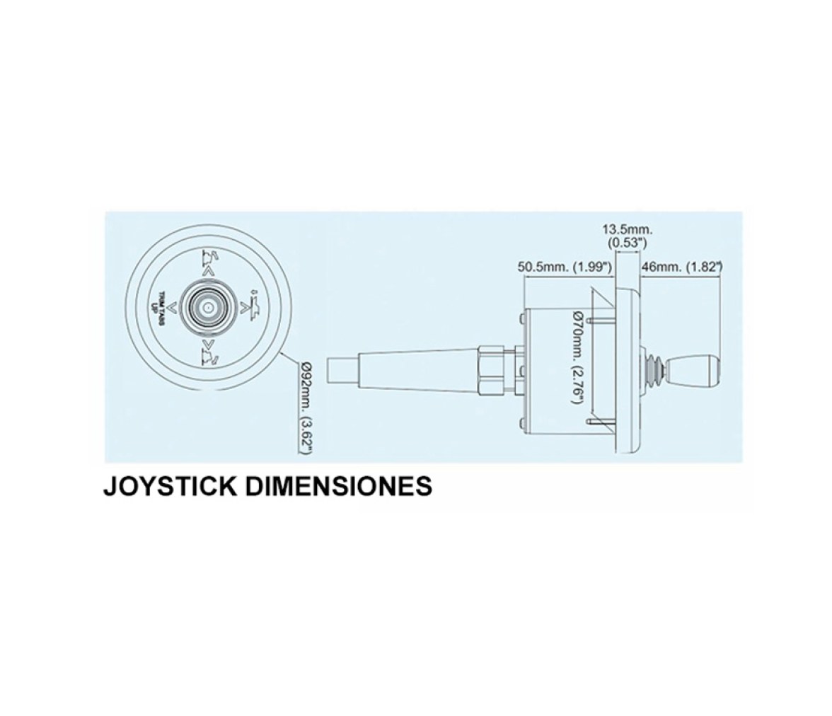 Uflex Joystick Cromado para Una Estación