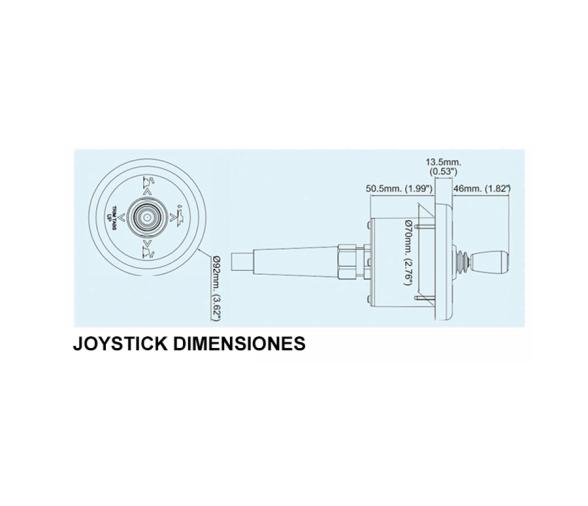 Uflex Joystick Cromado para Una Estación