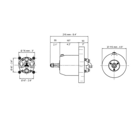 Ultraflex Bomba Dirección Hidraulica Silvesteer UP33 FSVS